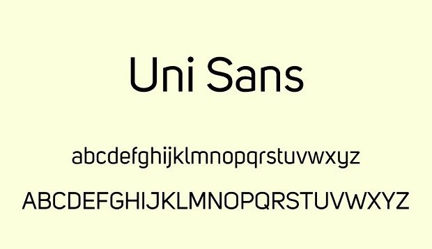 Font chữ báo chí – Uni Sans