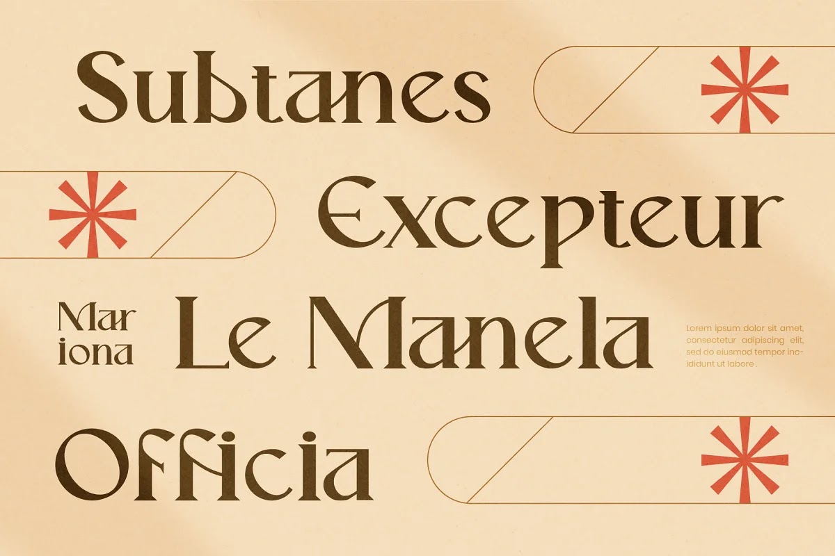 Font chữ điệu Mariona Luxury Serif