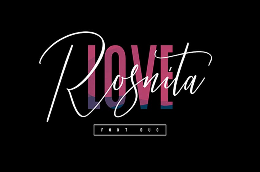 Font chữ Love Rosnita Font Duo