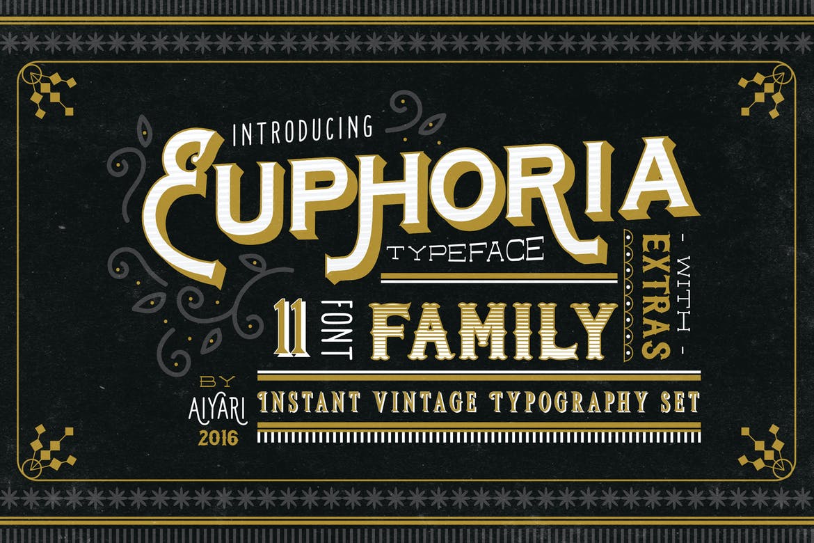 Euphoria – Font chữ 3 chiều việt hóa cổ điển