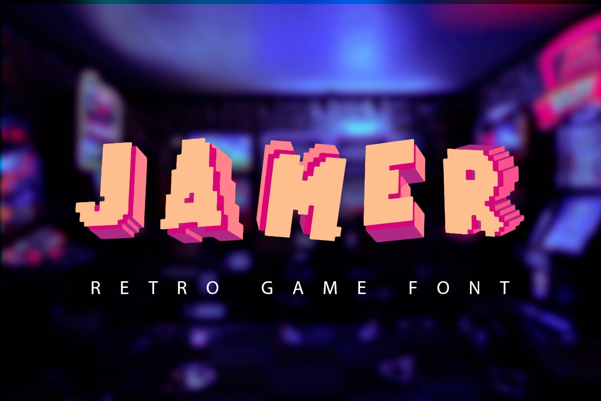 Jamer – Font chữ 3 chiều việt hóa cho game Retro