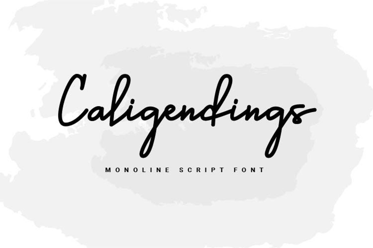 Caligendings-Monoline-Script-Font