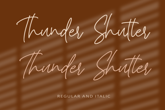 Font AM Thunder Shutter - Signature Font