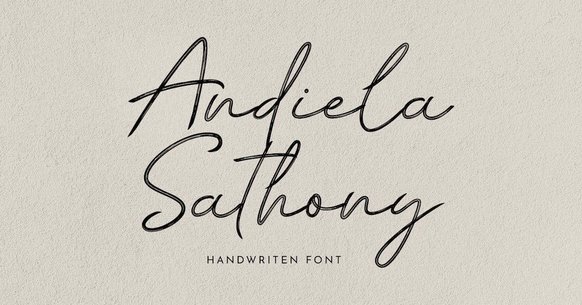 Font Andiela Sathony Font